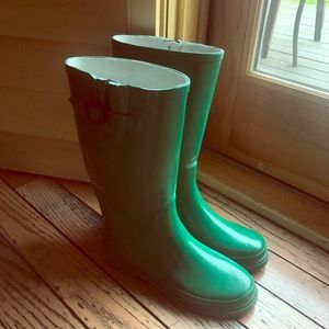 Green Rain Boots
